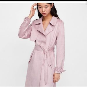 Zara pink trench coat